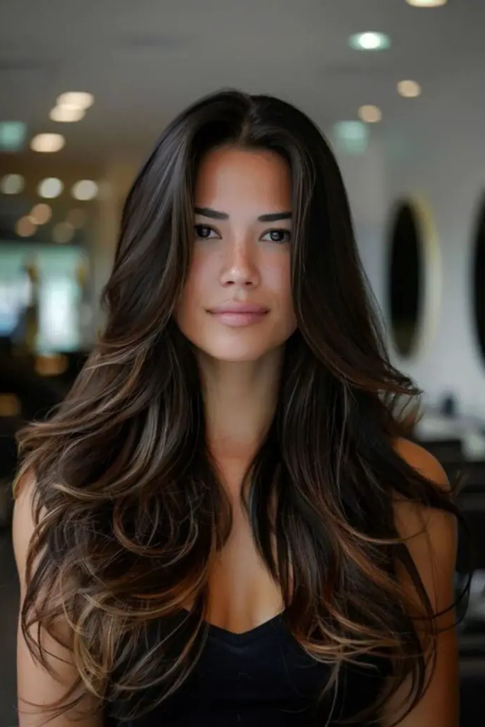 29 Best Rich Dark Chocolate Brown Hair Ideas 28 26. Espresso Swirl Highlights