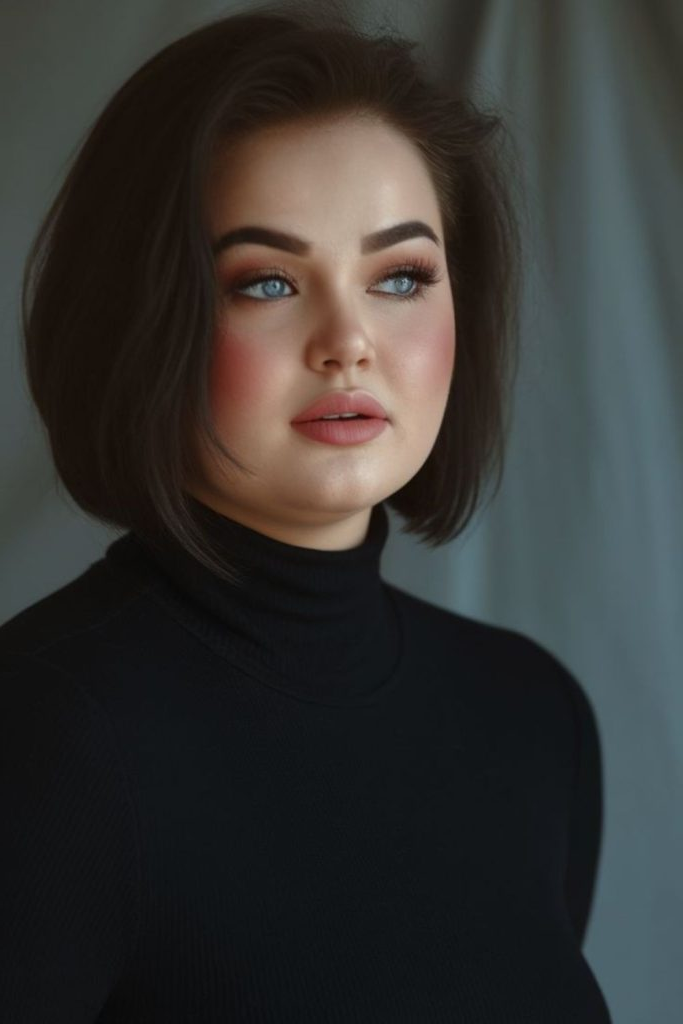 26. High-Stacked Bob with Soft Graduation