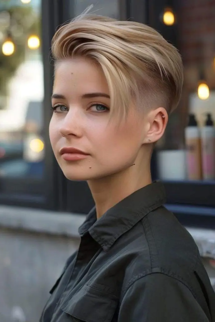 29 Best Haircuts for Thin Fine Hair 28 26. Slicked-Back Pixie with Textured Layers