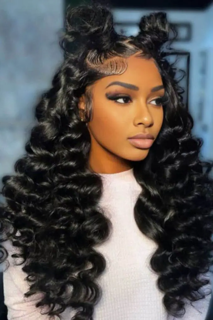 27 Cute Curly Wig Hairstyles 28 26. Untamed Mermaid Waves