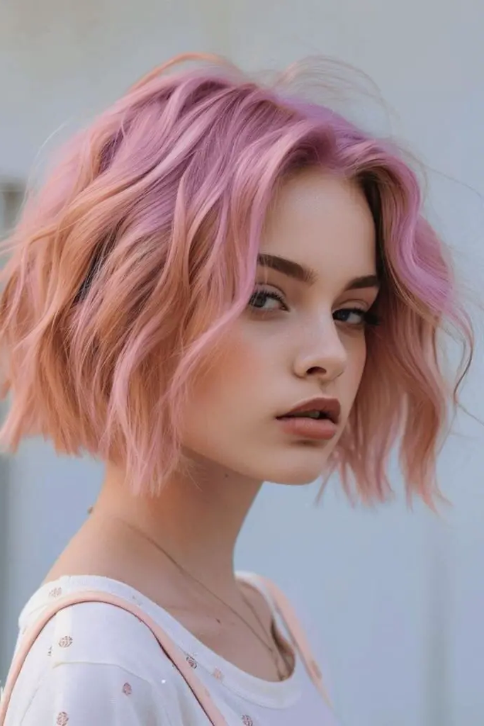 28 Best Spring Hair Color Trends 2025 28 26. Winter Peach Whiff