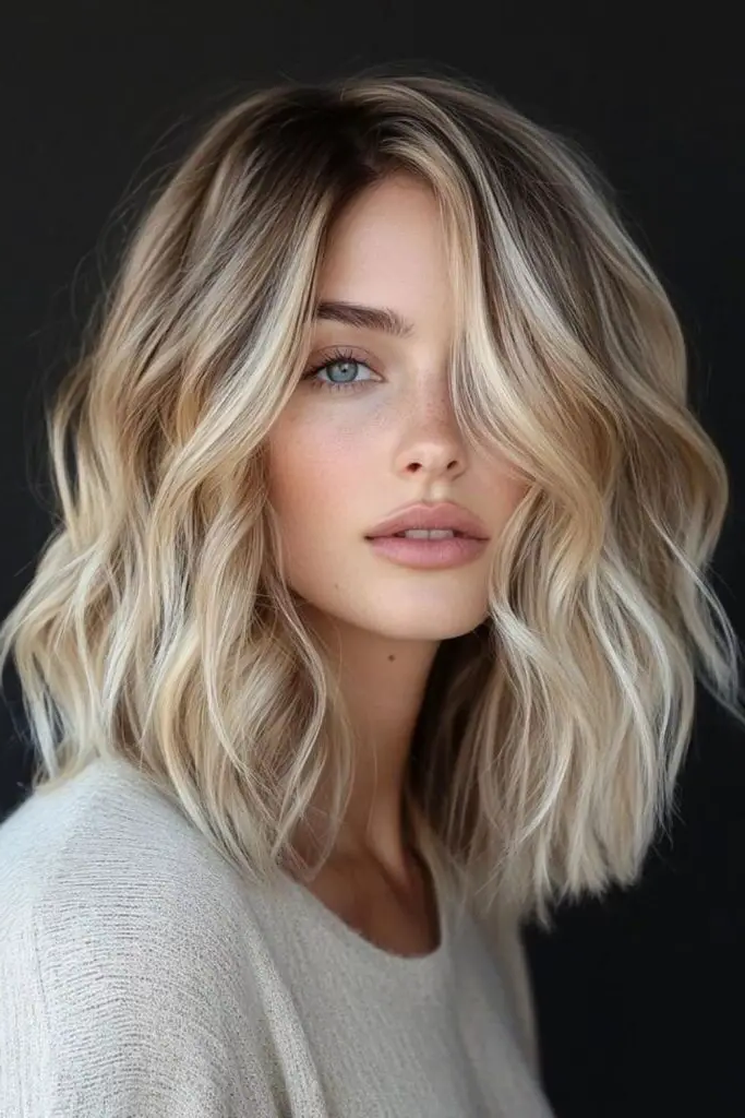 27 Great Medium Length Wavy Hairstyles 28 27. Arctic Snowfall Ripples