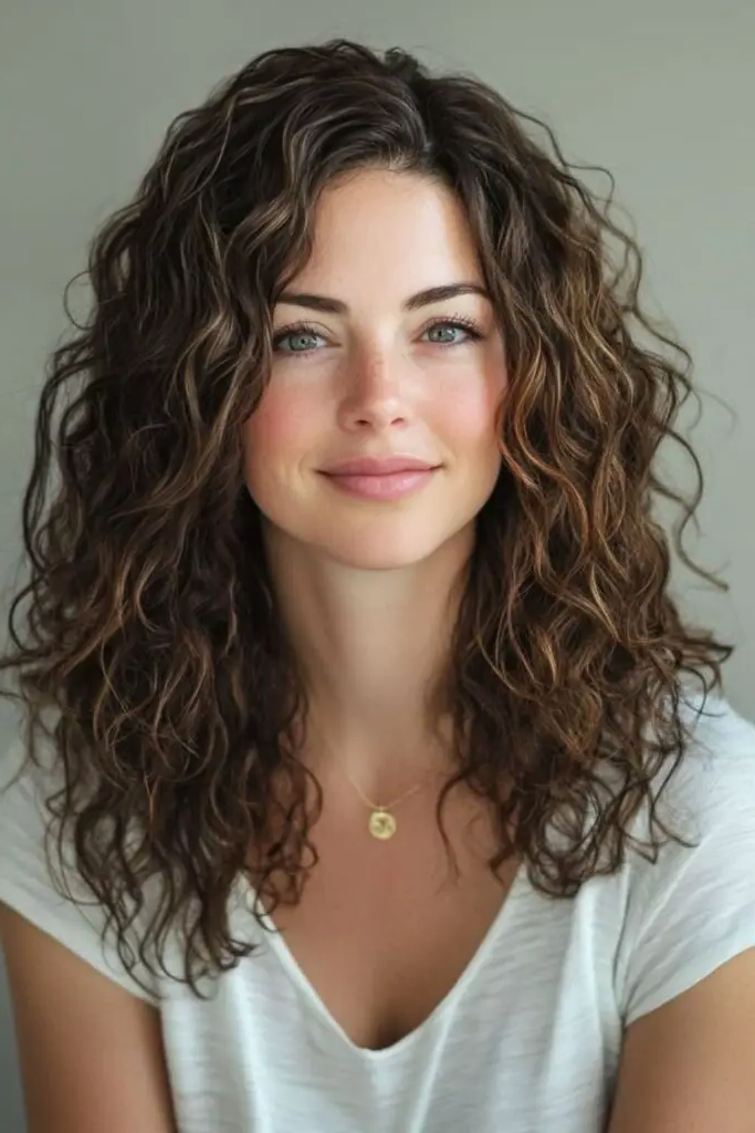 28 Stunning Medium Curly Haircuts 27 27. Enchanted Siren Waves