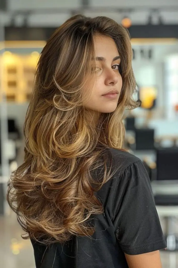 28 Best Feathered Layered Hairstyles 29 27. Feathered Layers with Deep Side Part: Structured & Sophisticated