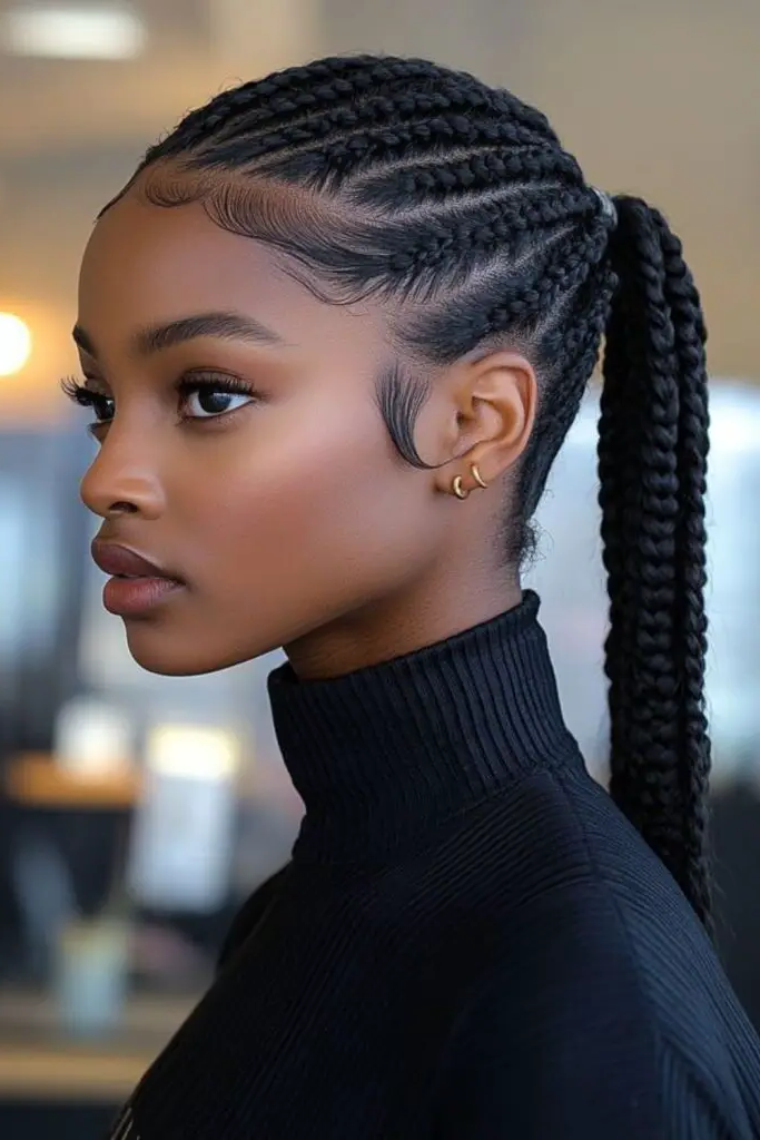 27 Best Big Cornrows Hairstyles 29 27. Sculpted Art Rows
