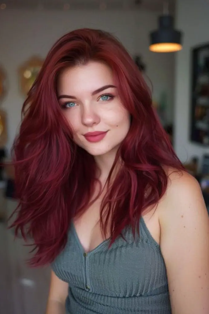 29 Dark Cherry Coke Hair Color Ideas 29 27. Twilight Cherry Cascade