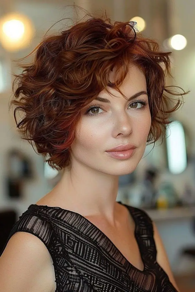 28 Best Short Asymmetrical Hairstyles 30 28. Asymmetrical Curled Bob