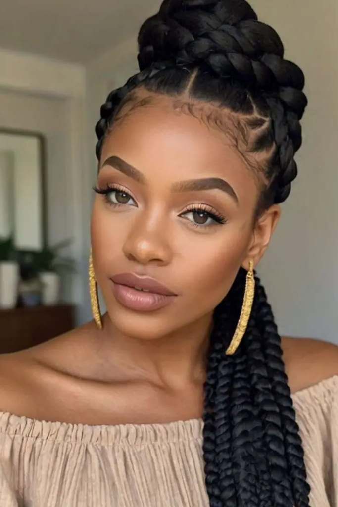 29 Big Twist Braids Hairstyles 30 28. Classic Twisted Updo