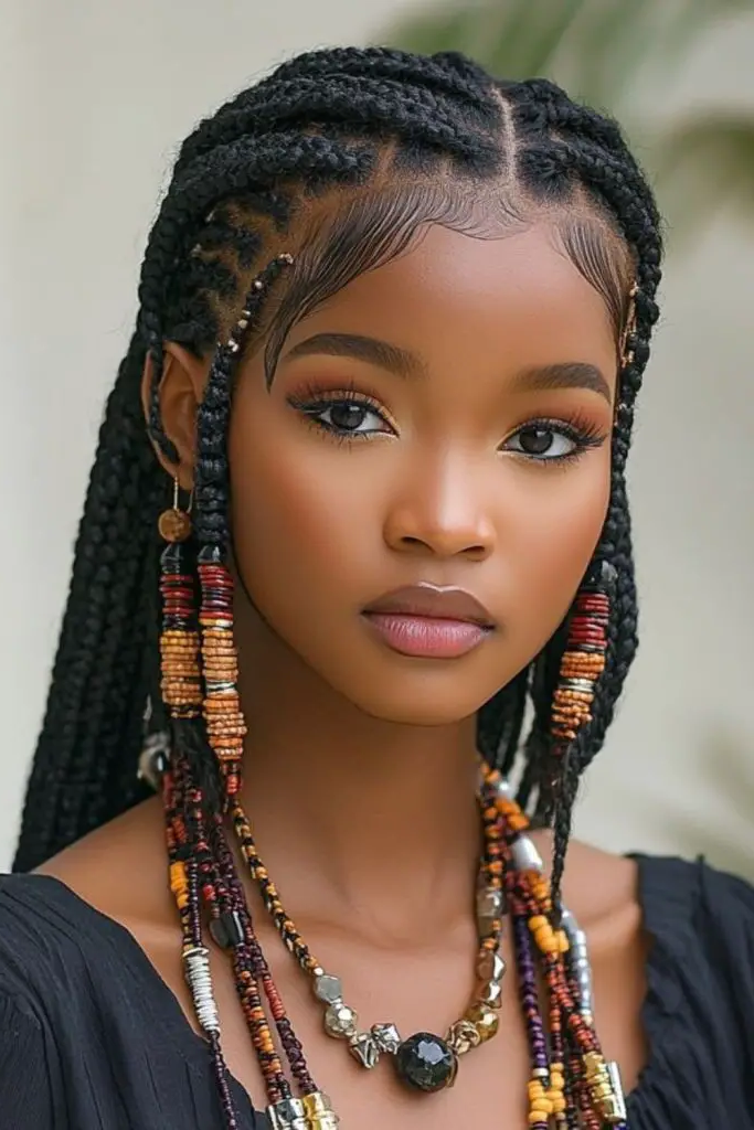 29 Gorgeous Micro Braids Hairstyles 30 28. Cornrow Fusion Micro Braids