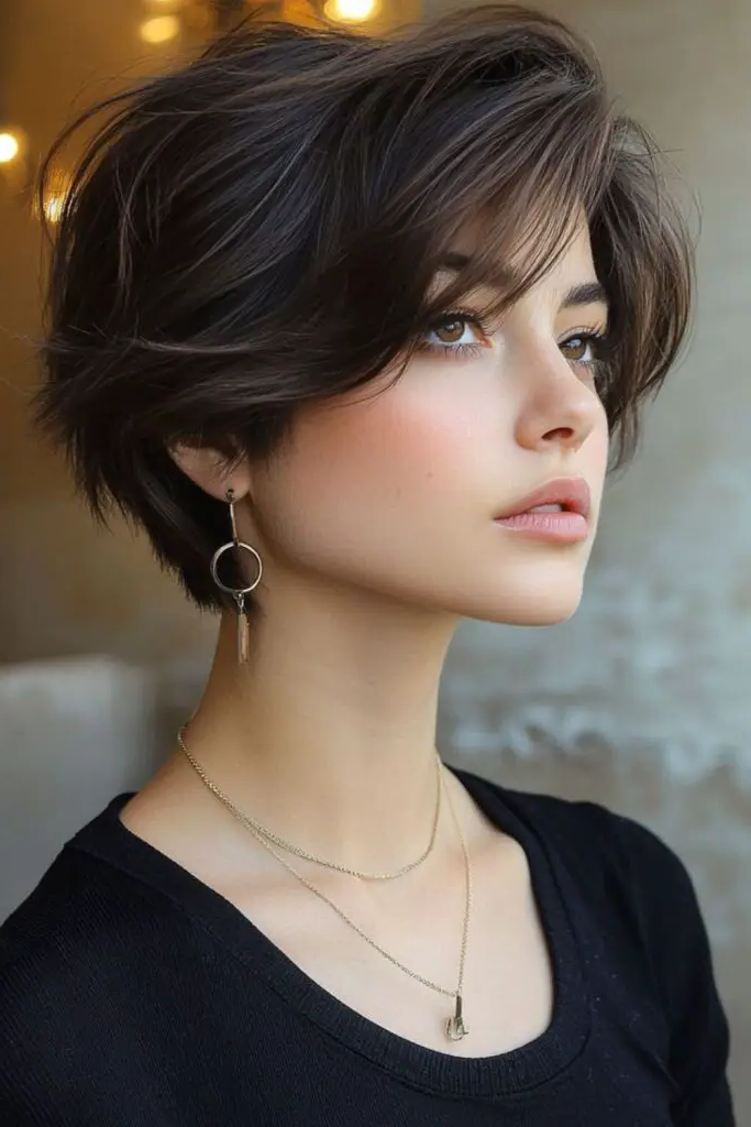 28 Best Haircuts for Thin Fine Hair Long 30 28. Layered Pixie with Side Fringe