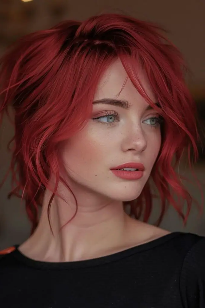 28 Best Spring Hair Color Trends 2025 30 28. Molten Ruby Shimmer