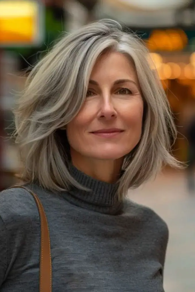 29 Best Bobs for Thin Hair Older Women Ideas 30 28. Smooth Bob with Long Layers