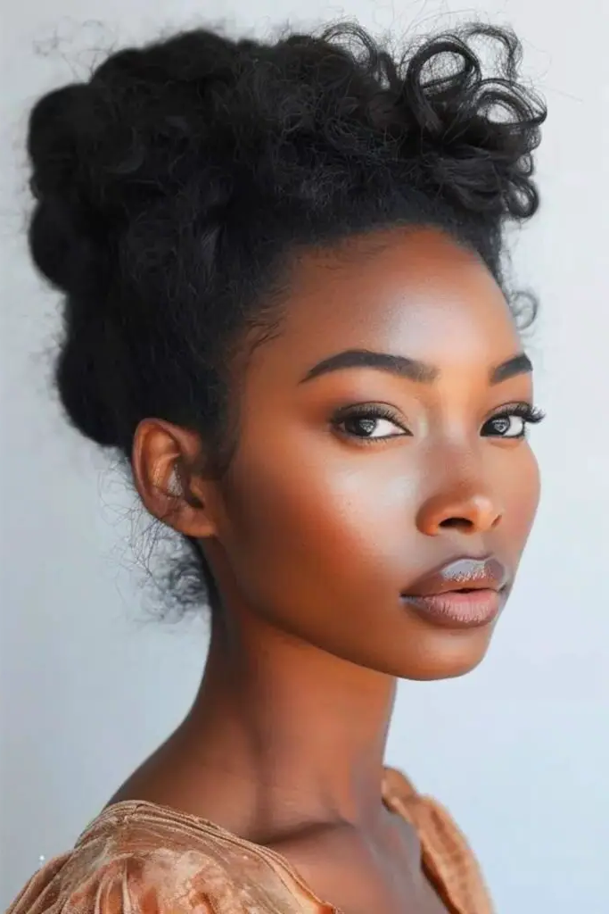 29 Brilliant Brazilian Wool Hairstyles 30 28. Wool Curly Puff Power