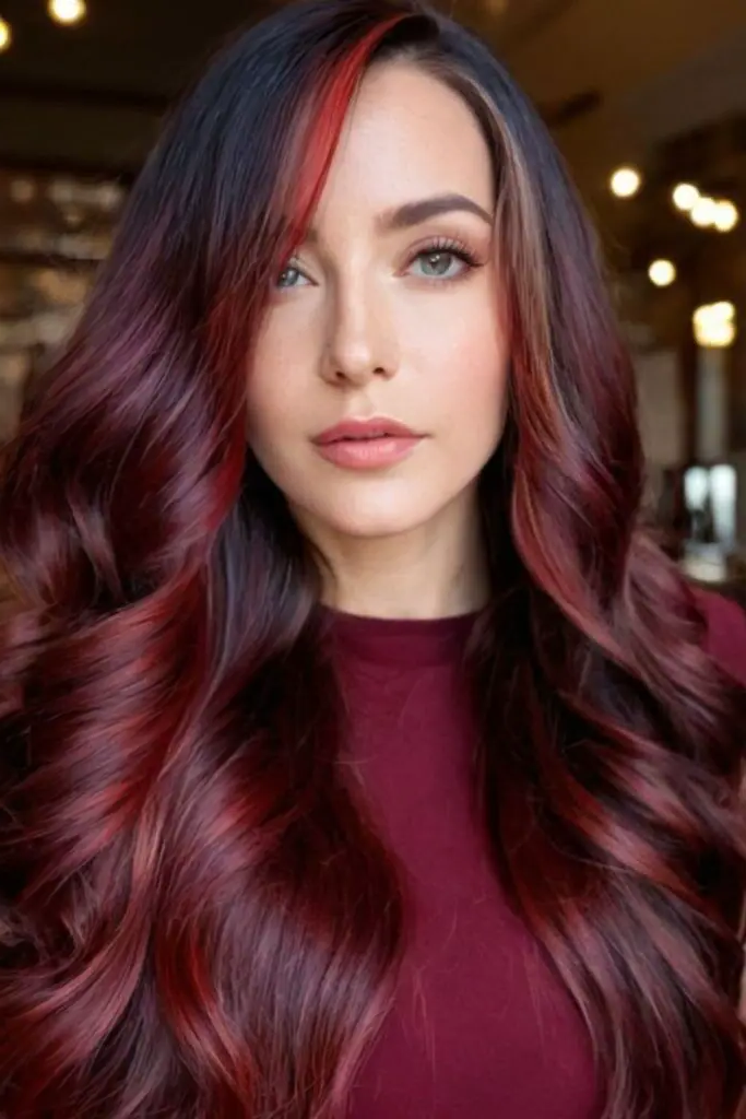29 Dark Cherry Coke Hair Color Ideas 31 29. Cherry Phantom Glow