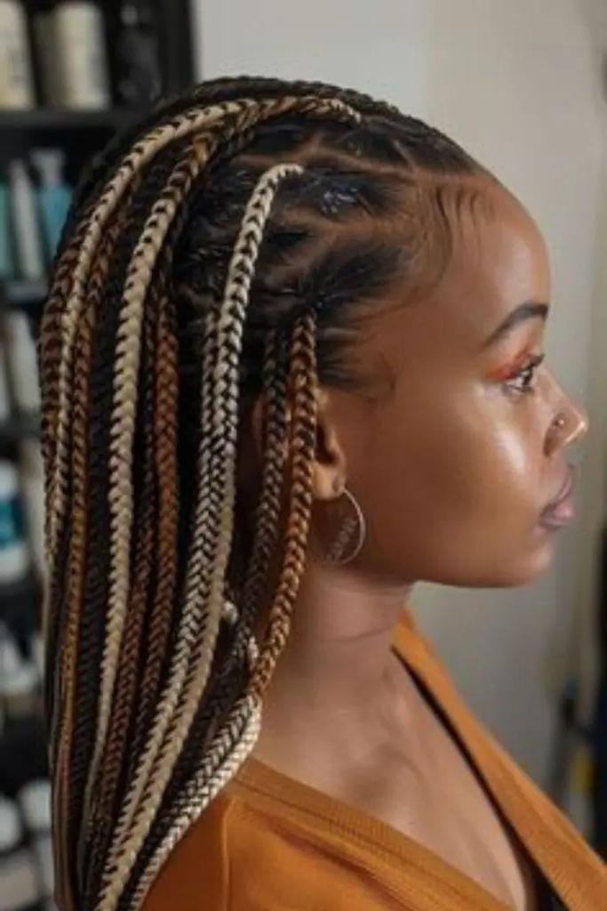 29 Gorgeous Micro Braids Hairstyles 31 29. Multi-Tone Micro Braids Ombre