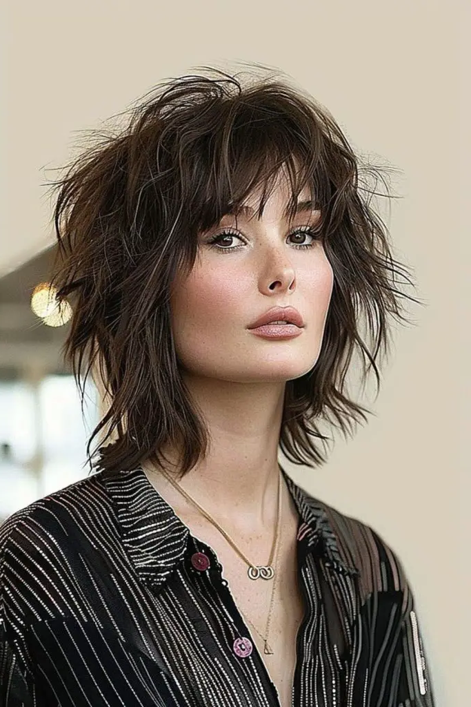 30 Stunning Medium Shag Hairstyles 31 29. Ultra Soft Razor Fringe