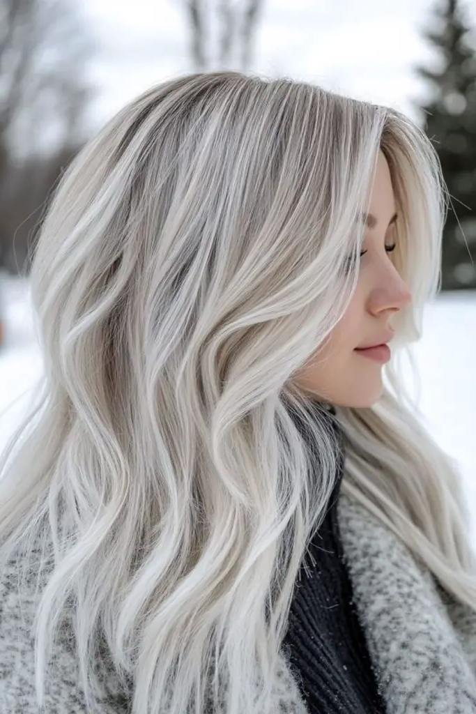 29 Grey Blonde Hair Ashy Highlights 31 29. Whispering Moonbeam Locks