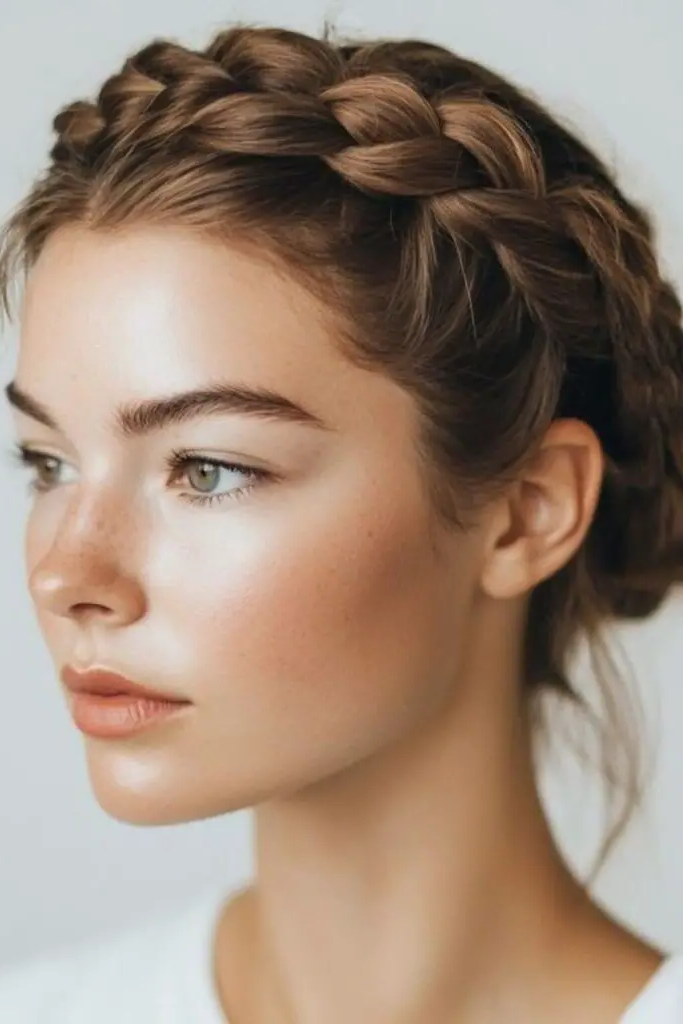 29 Top Spring Hairstyles for 2025 5 3.Effortless Braided Crown
