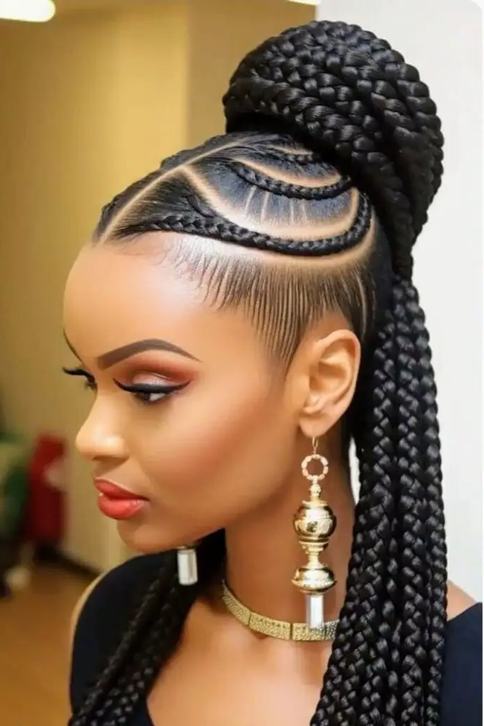3. Cornrow Illusion Swirl
