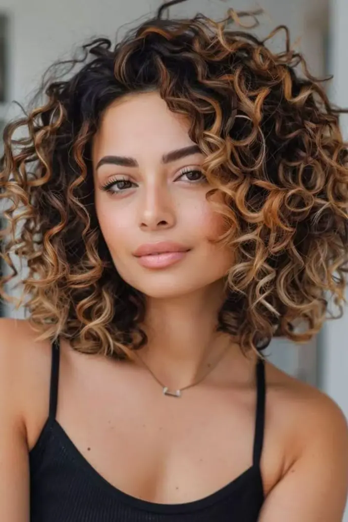 28 Stunning Medium Curly Haircuts 5 3. Ethereal Spiral Symphony