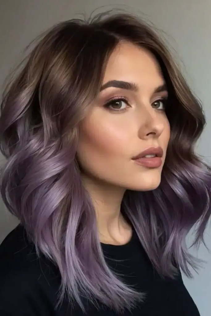 28 Best Spring Hair Color Trends 2025 5 3. Frosted Blackberry Melt