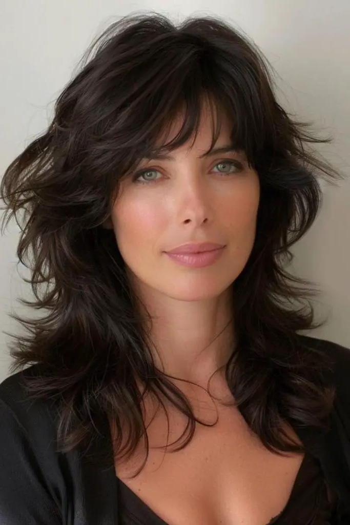 27 Stunning Shaggy Layered Haircut Ideas 5 3. Midnight Mane