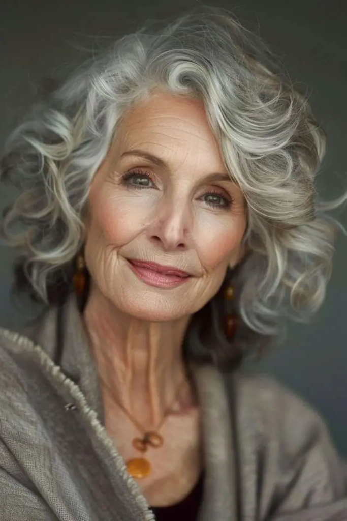 29 Best Sassy Hair Older Women Hairstyles 5 3. Silver Siren Sweep