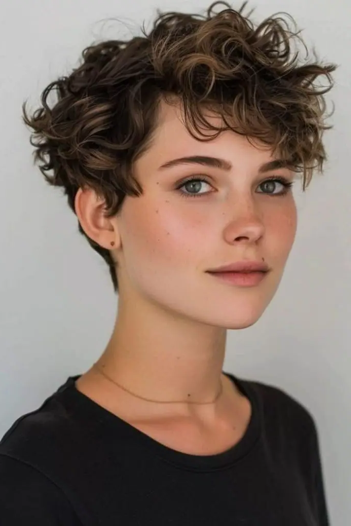 28 Stunning Curly Pixie Hairstyles 5 3. Twilight Curl Halo
