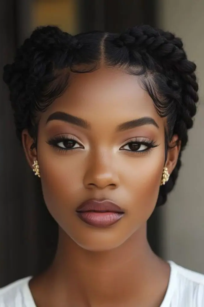 29 Brilliant Brazilian Wool Hairstyles 5 3. Twisted Crown Braid Marvel