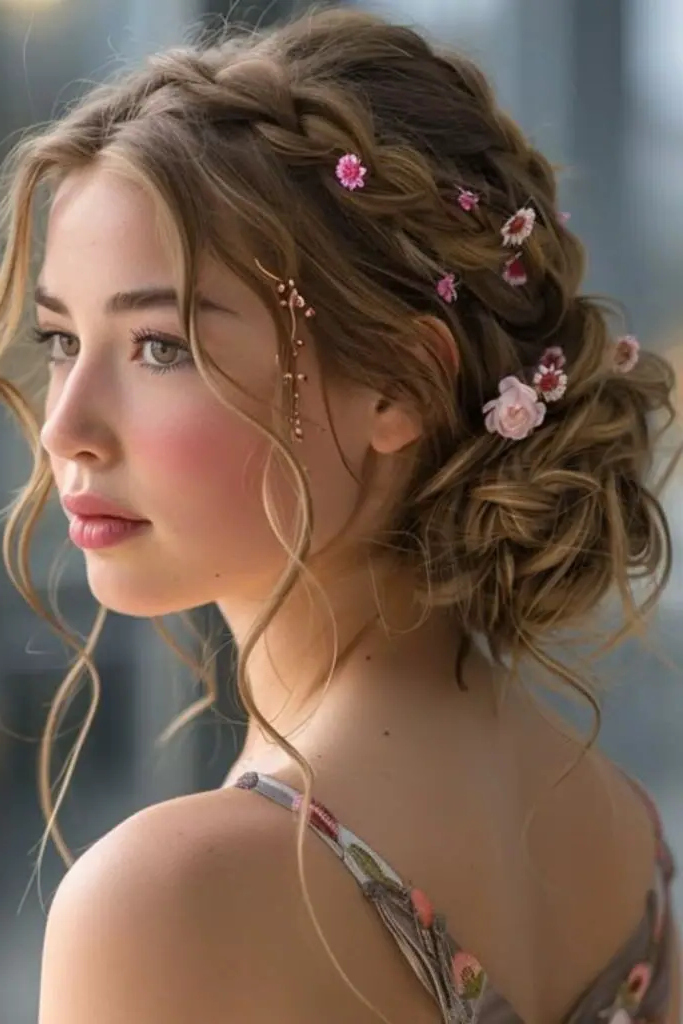 3. Wildflower Tucked Bun