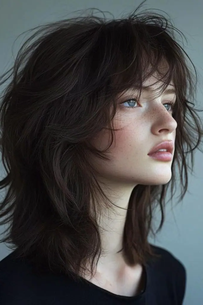 30 Stunning Medium Shag Hairstyles 32 30. Effortless Movement Magic