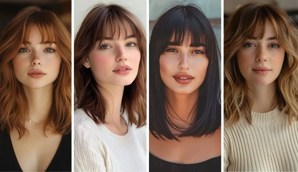 27 Best Lob Haircut with Bangs 2 Image