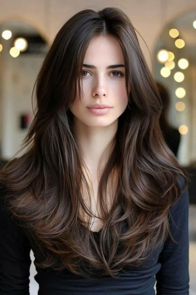 28 Best Long Haircuts with Layers 6 4. Classic Layered V-Cut