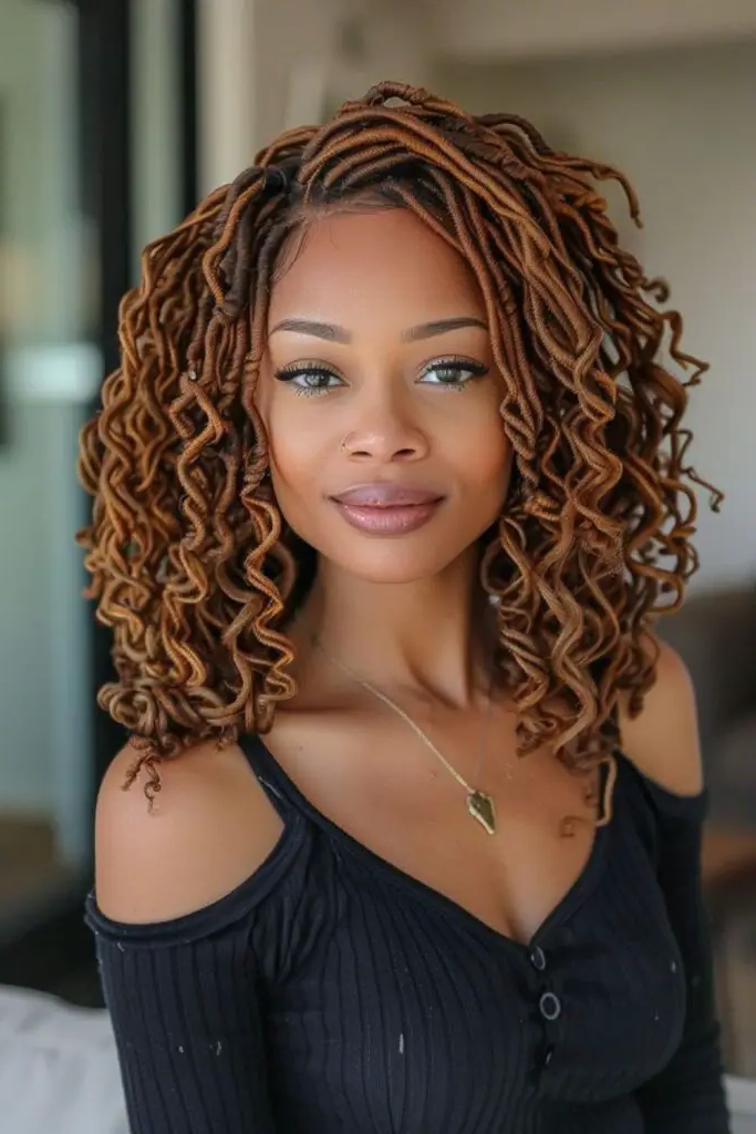 28 Small Dreads Black Women Ideas 6 4. Curly Tip Marvel