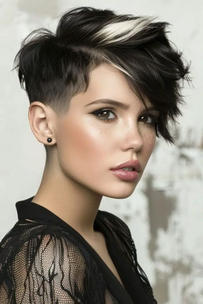 27 Gorgeous 2025 Haircuts for Women 6 4. Edgy Asymmetrical Crop