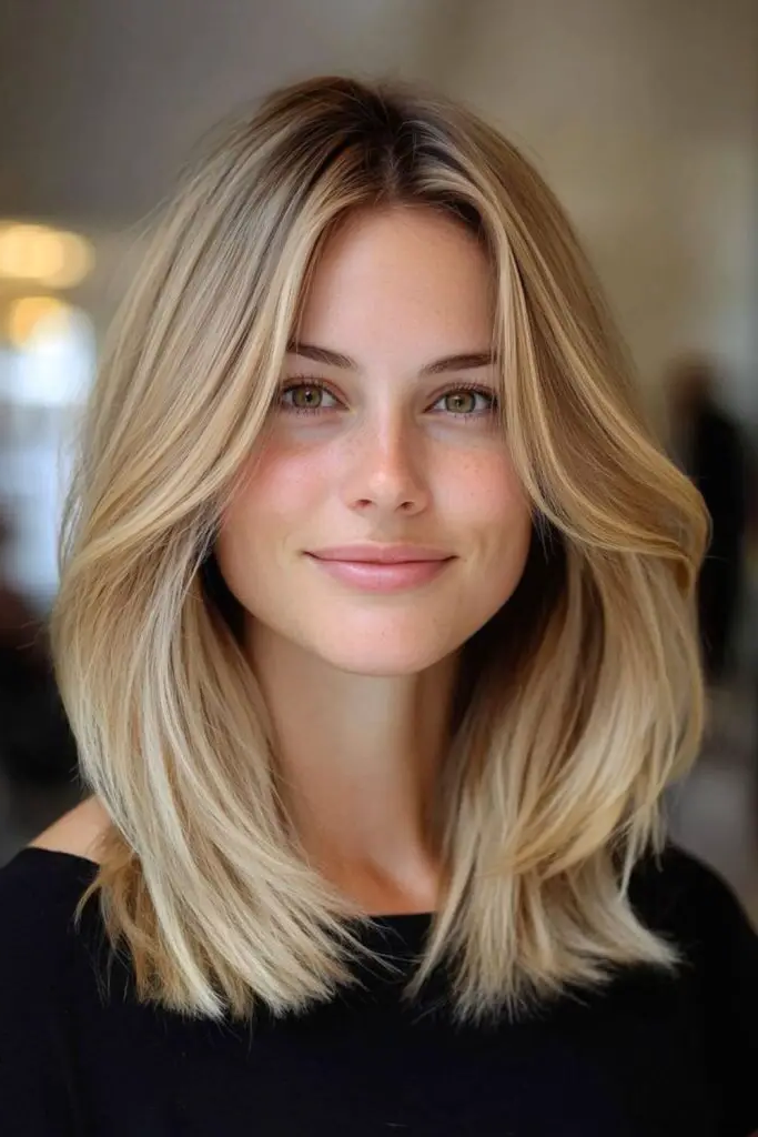 27 Best Hairdos for Thin Hair Ideas 6 4. Layered Lob