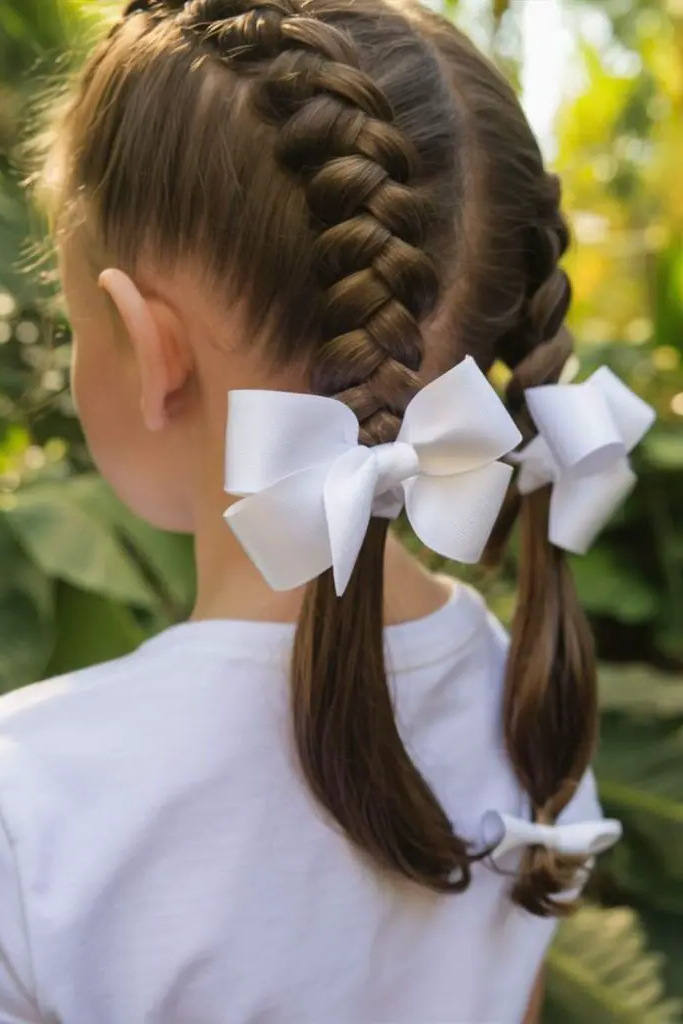 29 Cute Toddler Braids Hair Ideas 6 4. Mini Braided Pigtails