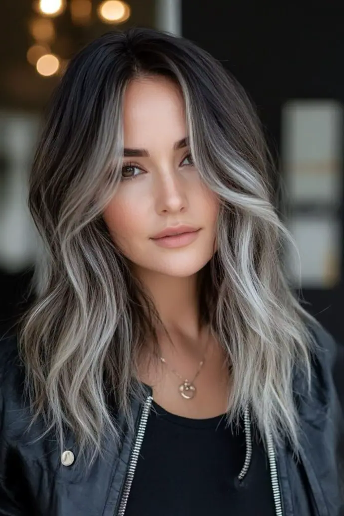 29 Grey Blonde Hair Ashy Highlights 6 4. Moonlit Shadow Veil