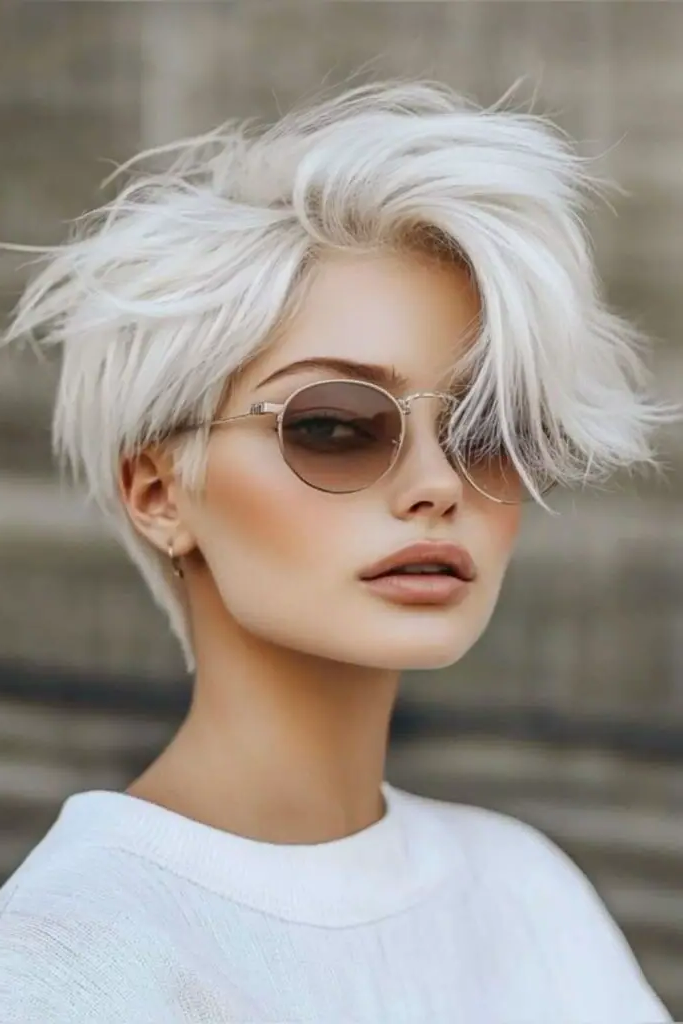 4. Punk-Pixie White Blonde