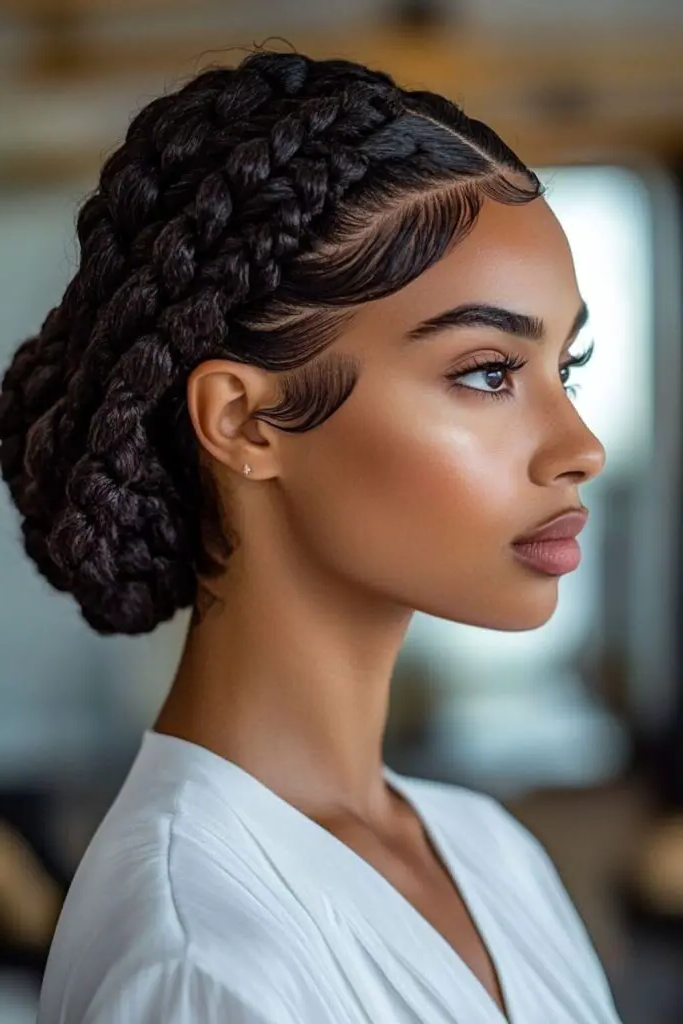 4. Sculpted Low Chignon