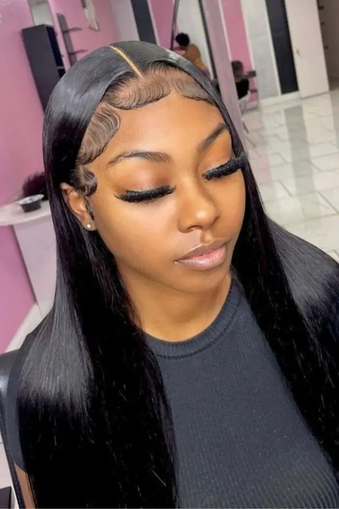 28 Best Lace Frontal Hairstyles 6 4. Sleek Straight Locks