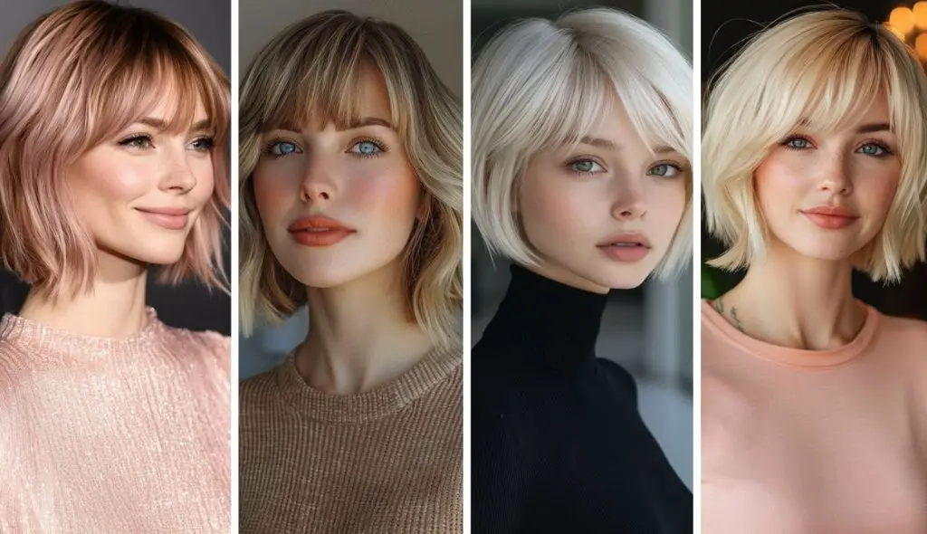 27 Blonde Bob with Fringe Hairstyles 2 Image