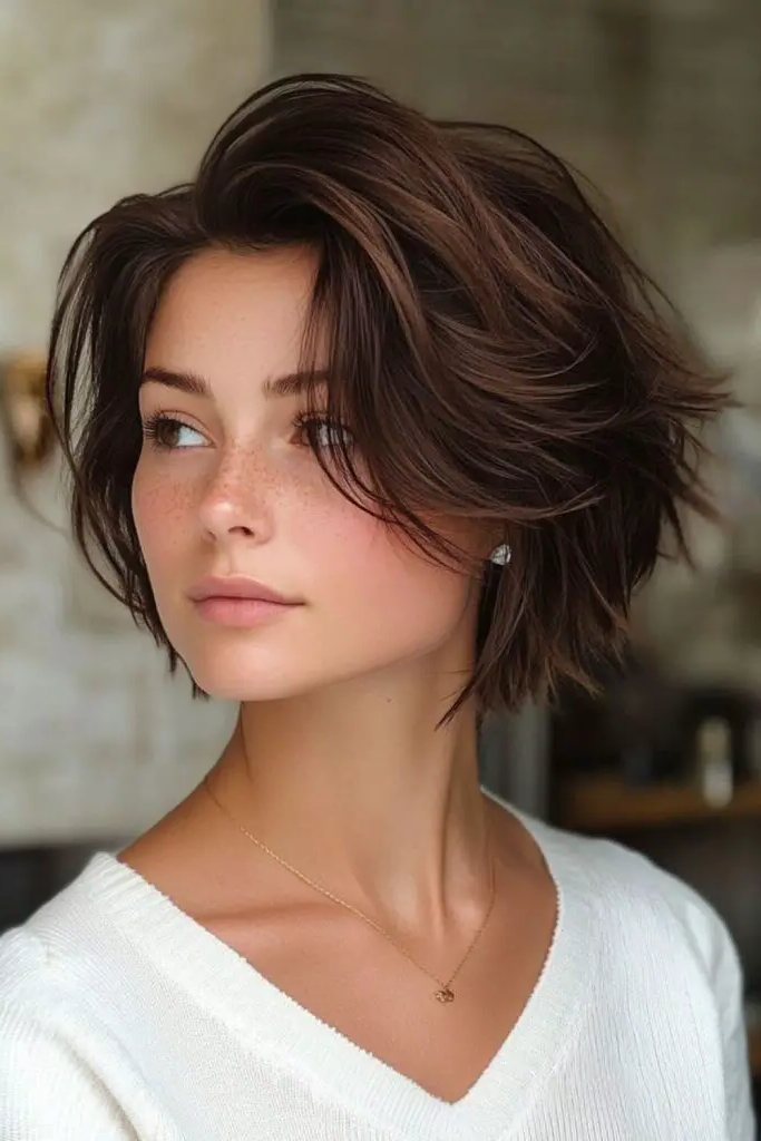 5. A-Line Feather Bob