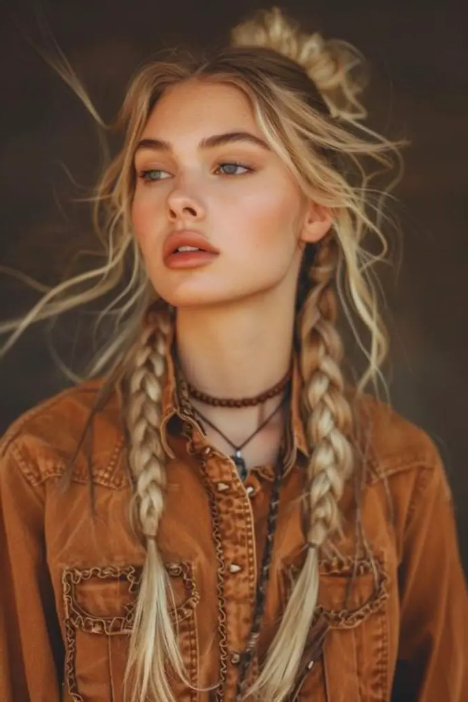 27 Best Winter Hair Braid Ideas 7 5. Braided Tundra Tails