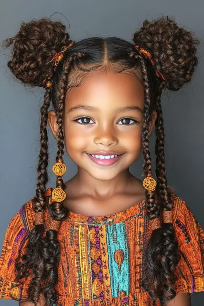 29 Cute Toddler Braids Hair Ideas 7 5. Butterfly Knot Braids