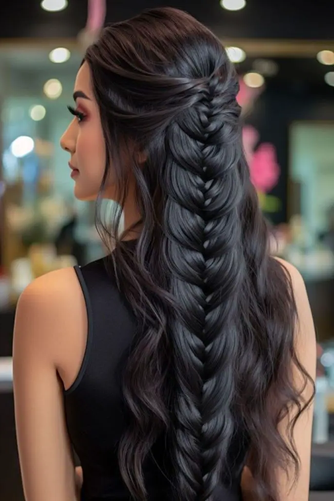 27 Easy Latina Hairstyles 7 5. Classic Fishtail Braid