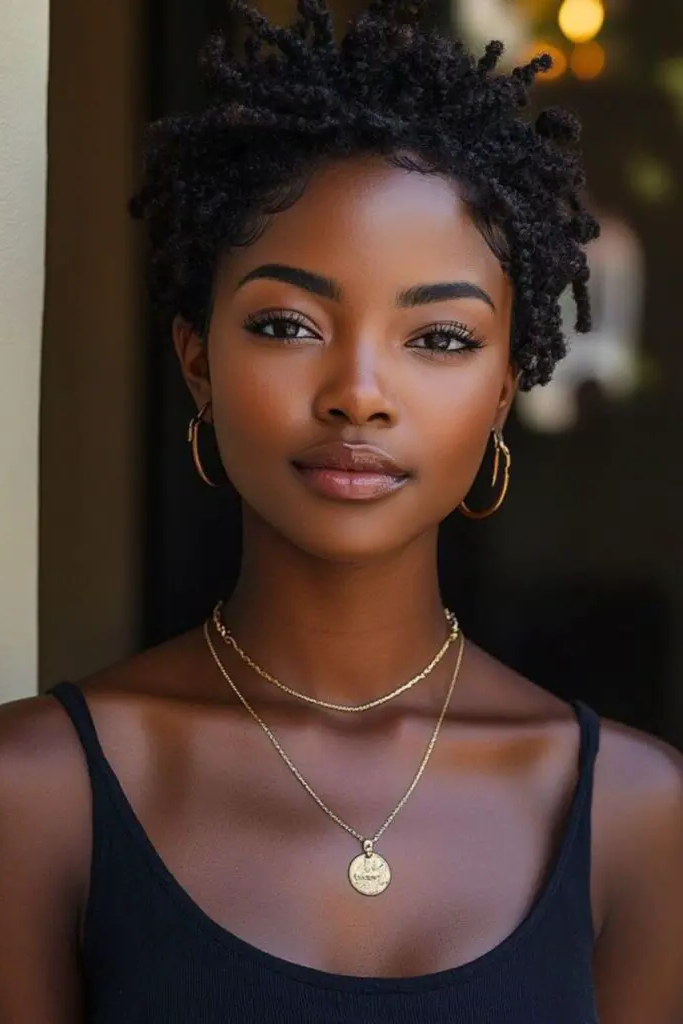 28 Best Dreads Short Hair Styles 7 5. Coiled Crown Chaos