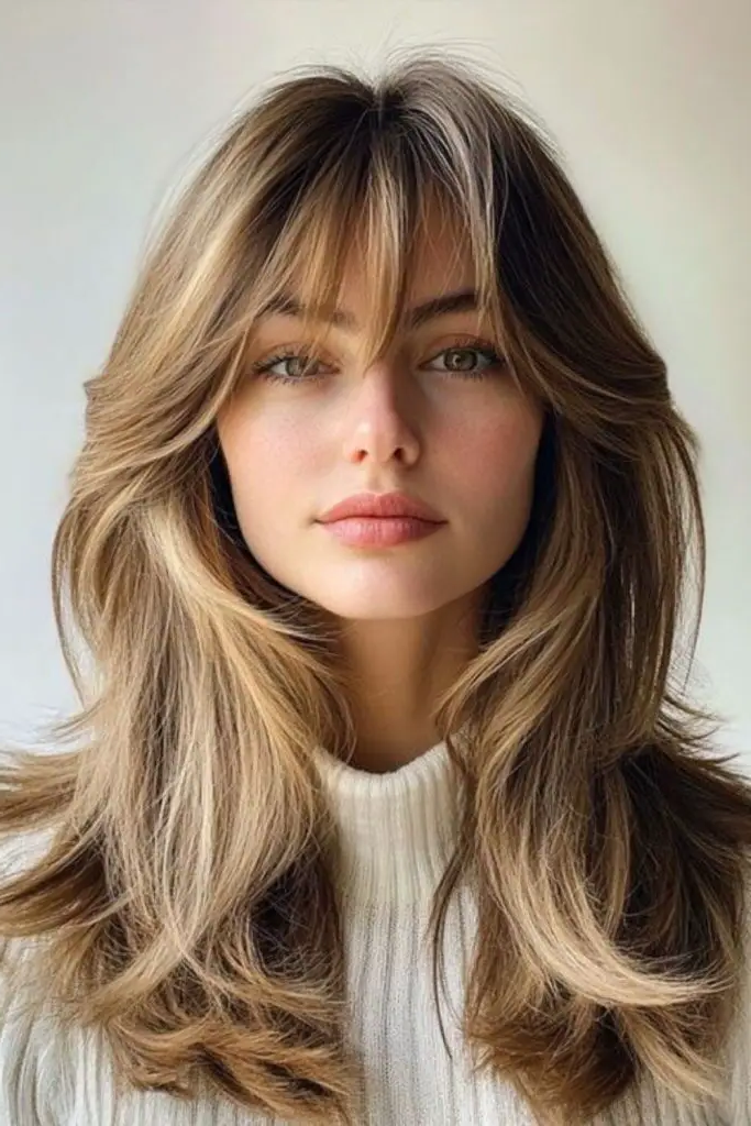 29 Wavy Layered Haircuts 7 5. Ember Glow Shag