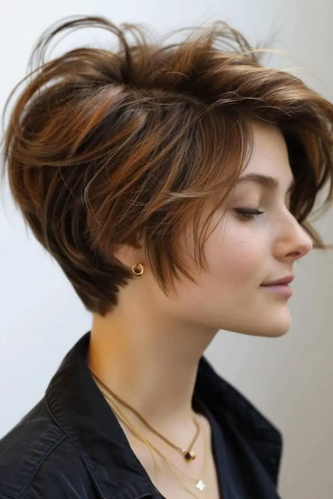 28 Best Choppy Layered Bob Hairstyles 7 5. Pixie-Infused Choppy Bliss