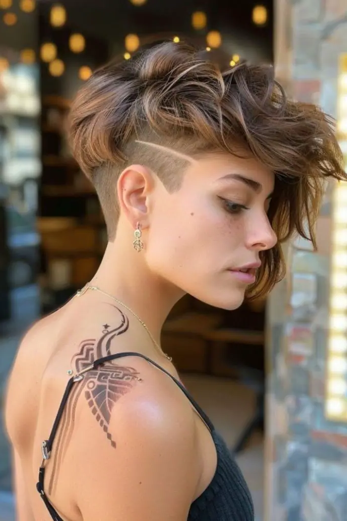 28 Best Short Asymmetrical Hairstyles 7 5. Side-Swept Mohawk Marvel